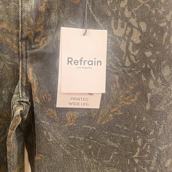 Refrain Camouflage Wide-Leg Women Jeans NWT - Picture 7 of 10